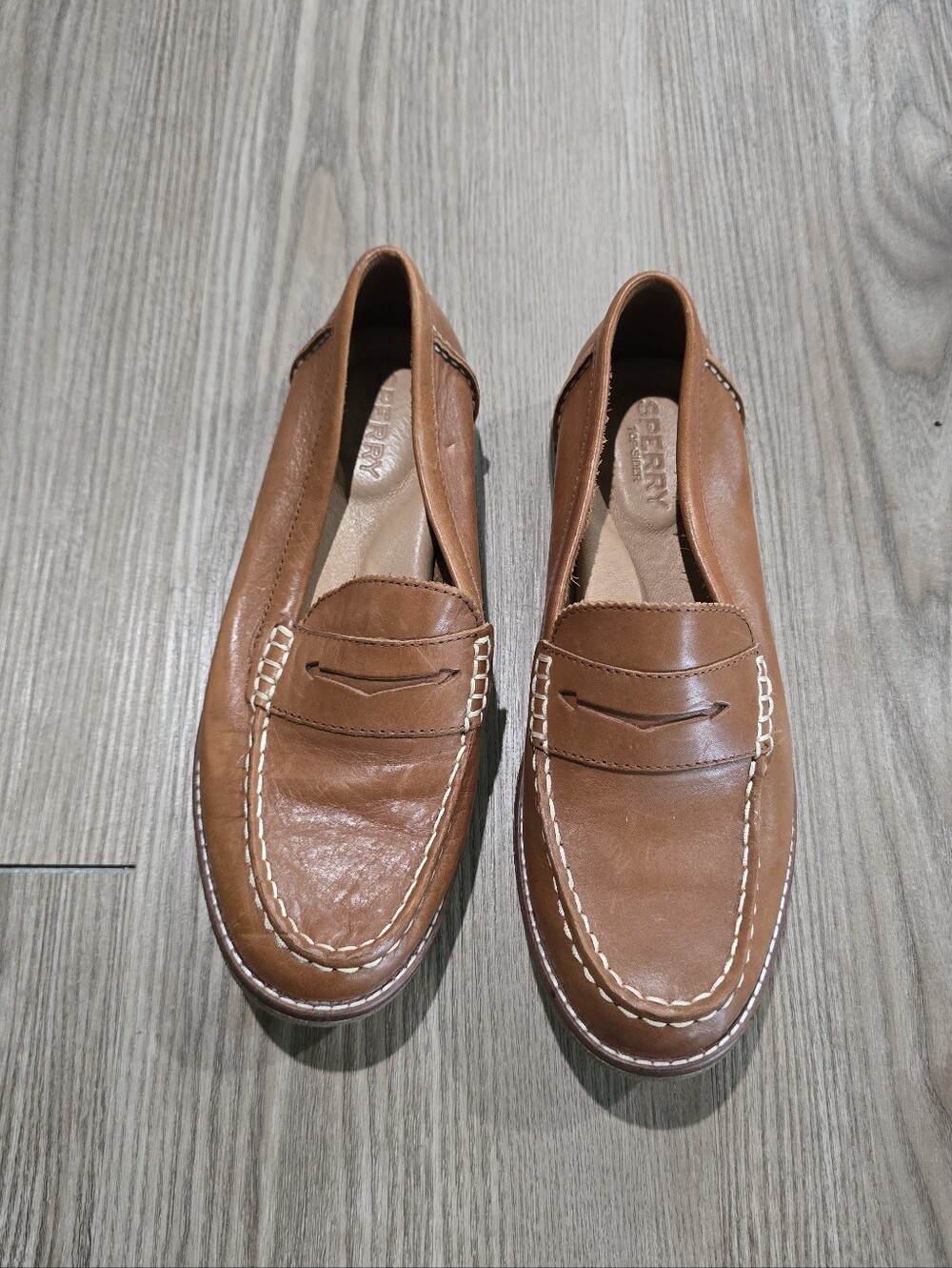 Sperry Brown Leather Penny Loafers